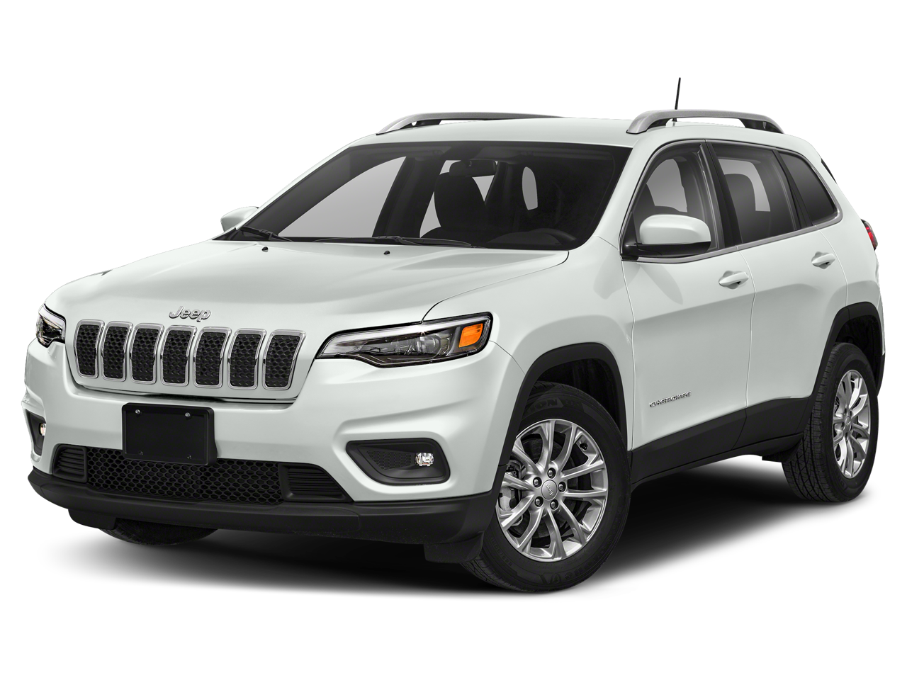 2020 Jeep Cherokee Latitude Plus in Bright White Clearcoat — front three-quarter view