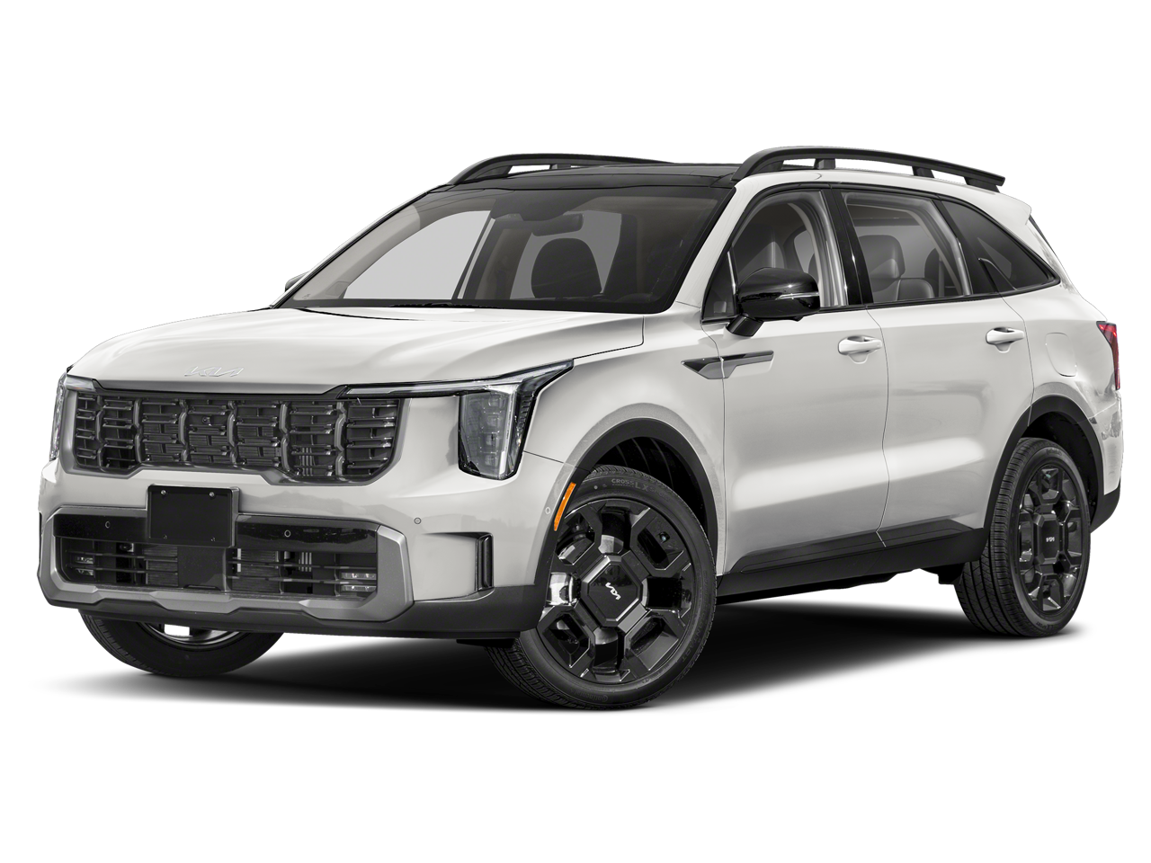 2025 Kia Sorento X-Line SX in Glacial White Pearl — front three-quarter view