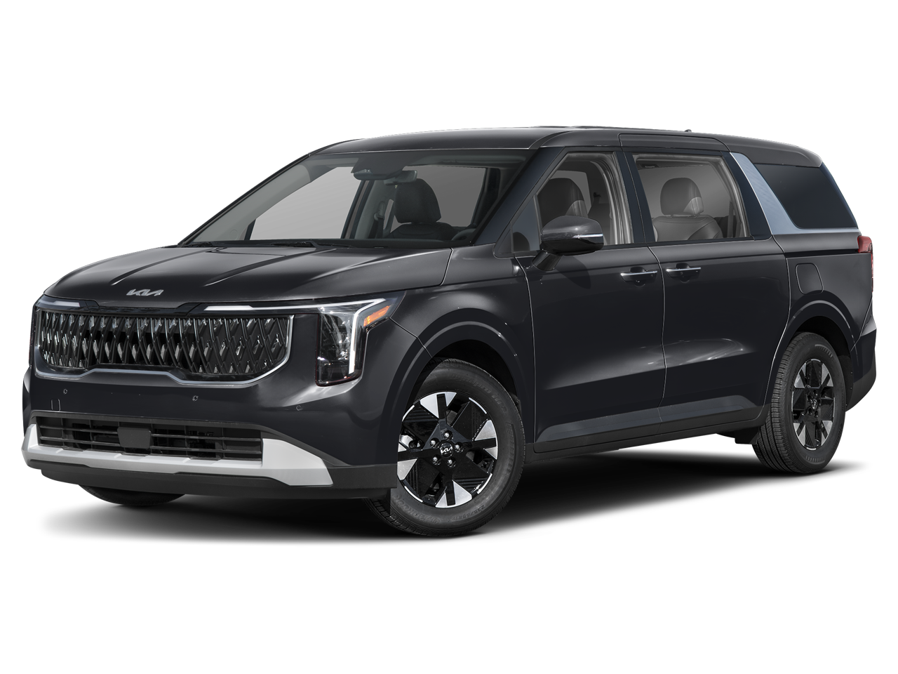 2026 Kia Carnival Hybrid LXS in Panthera Metal — front three-quarter view