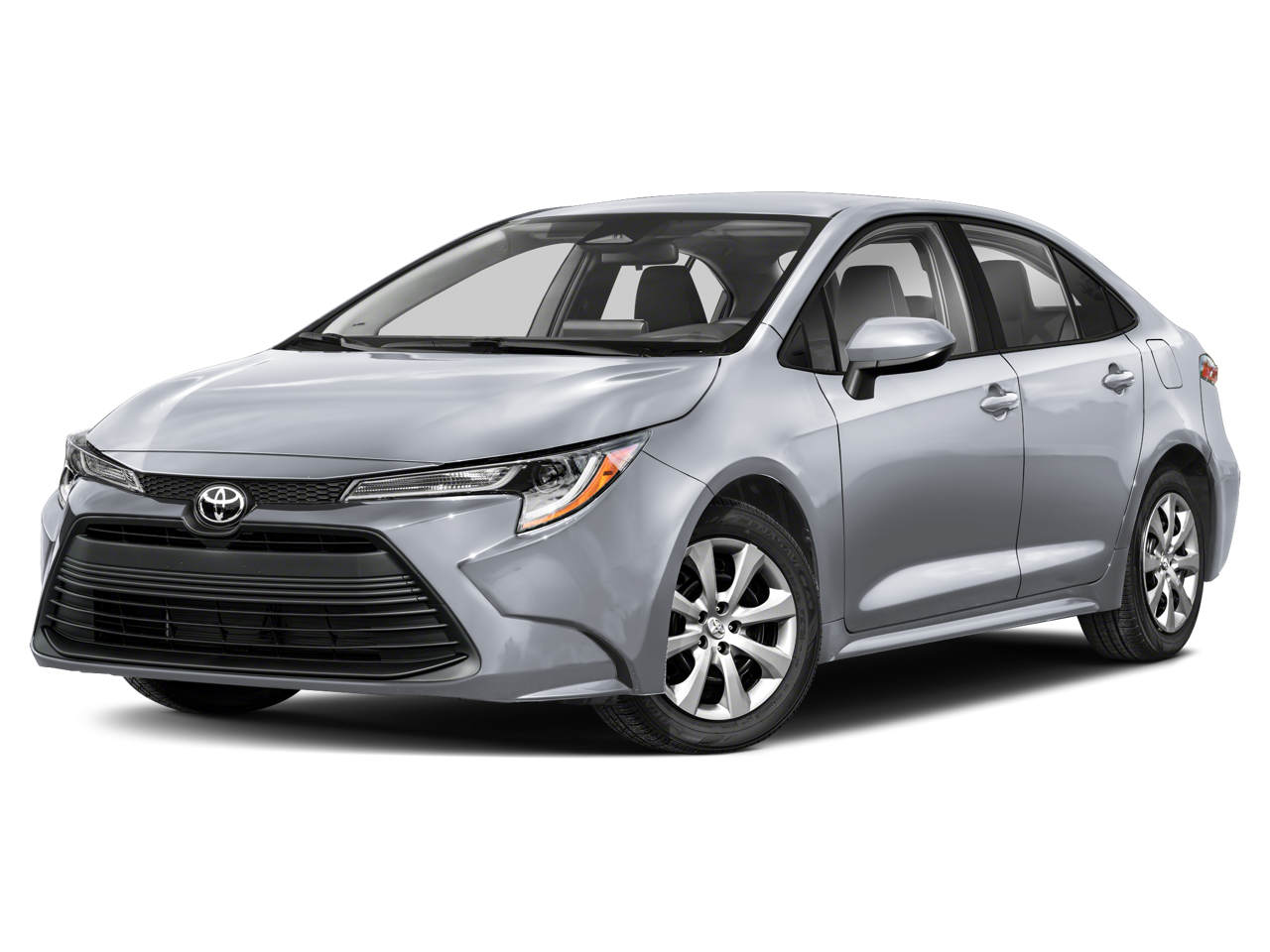2024 Toyota Corolla LE in Silver — front three-quarter view
