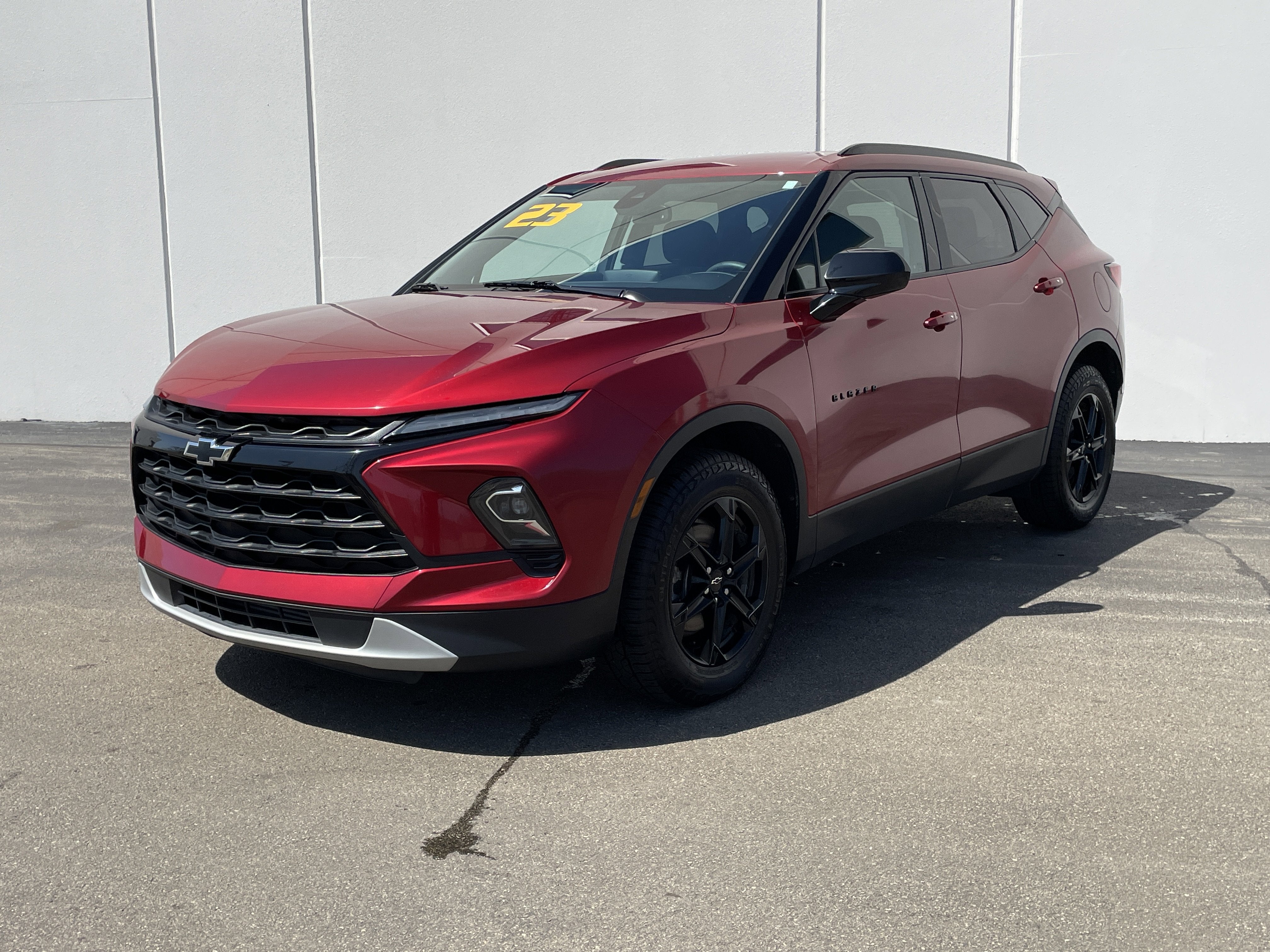 2023 Chevrolet Blazer LT in Radiant Red Tintcoat — front three-quarter view